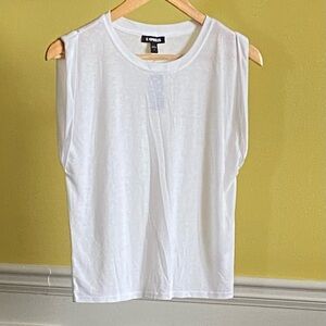 Express Classic White Muscle Tee